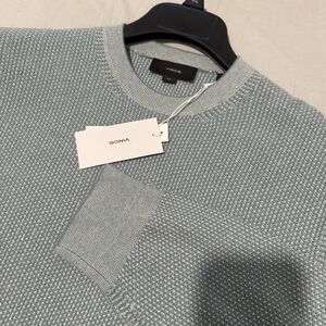 Vince Men’s Geo Jacquard Wool & Cashmere Crewneck Jumper Sweatshirt - S